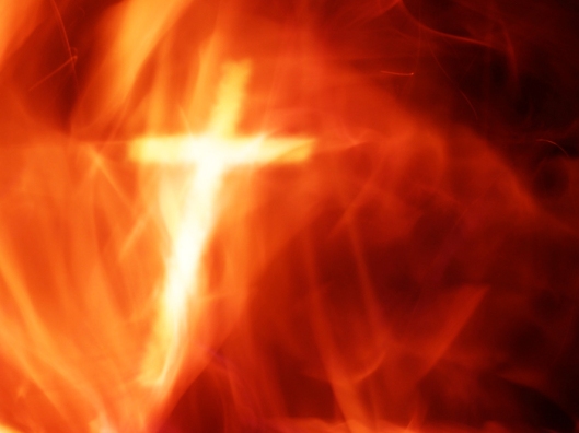 Cross and Fire  (Photo from http://cupandcross.com/)