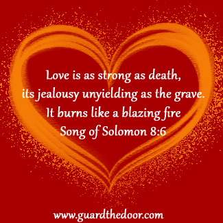His Love is Stronger than Death... (Picture taken from http://guardthedoor.com/day-8-love-is-not-jealous/)